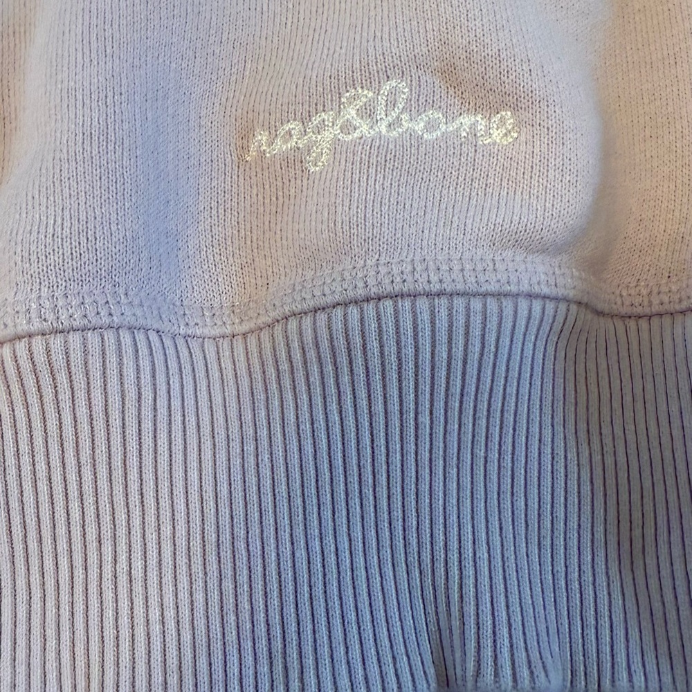Rag & Bone Cropped Sweatshirt in lavender color size XS - Picture 3 of 8
